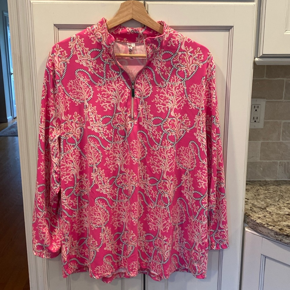 Lulu B Half Zipper Top 1x